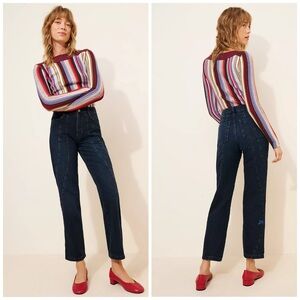 NWT Damson Madder x Anthropologie Wavy Seam Jeans